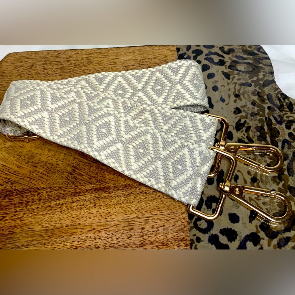 Nip, Boho/Geometric Design Adjustable Purse Strap… - image 1